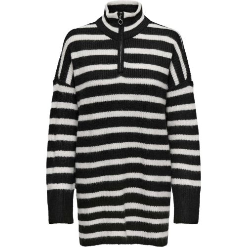 Only Onlalfrida l/s half-zip cc knt black/tofu