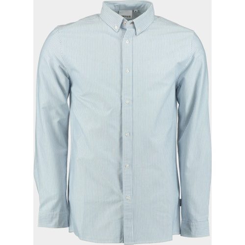 Bos Bright Blue Supply & co. casual hemd lange mouw stripe casual shirt 24307st91/210 light blue