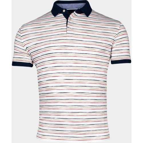 Baileys Polo korte mouw poloshirt space dye stripe 415203/31