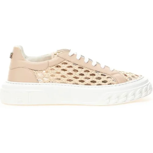 Casadei Chic leather off road sneakers