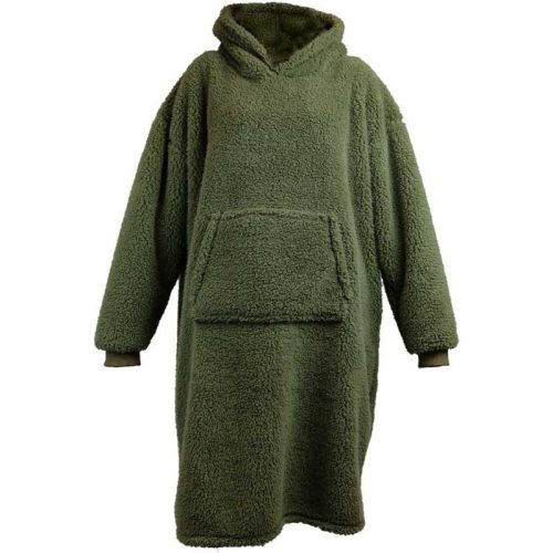 Unique Living hoodie teddy winter green -70x110cm