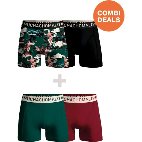 Muchachomalo Heren 2+2-pack boxershorts print