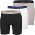 Phil & Co Boxershorts heren met lange pijpen boxer briefs 3-pack zwart / beige / wit