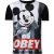 Local Fanatic Obey mouse digital rhinestone t-shirt