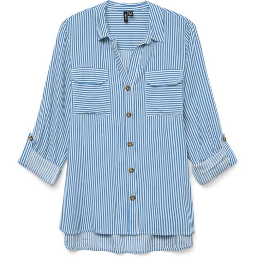 Vero Moda vmbumpy l/s shirt new wvn ga noos 10275283 azure