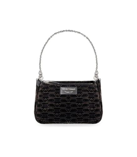 Emporio Armani Crossbody bags – EMPORIO ARMANI SCHWARZE MONOGRAM UMHÄNGETASCHE MIT in zwart