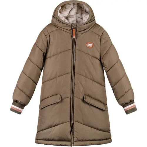 Moodstreet Meisjes parka winterjas jara khaki