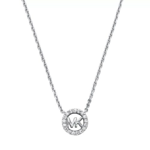 Michael Kors Kettingen – Michael Kors Sterling Silver Logo Pendant Necklace in silver