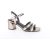 La Strada 2200753-1044 black/pewter dames sandalen gekleed