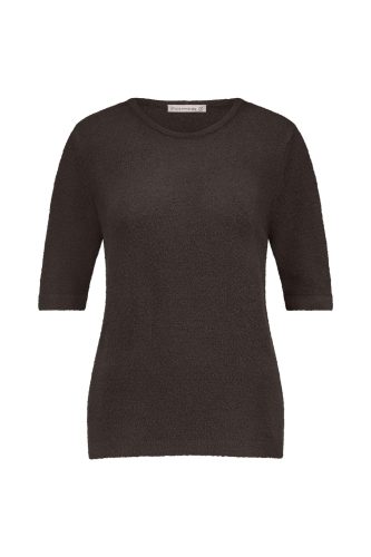 Studio Anneloes Felicia Soft Pullover 12166 Trui Korte Mouw 8700 Espresso