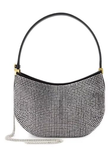 Magda Butrym Shoppers – Medium Vesna  Hobo Bag  – Black – Strass in zwart