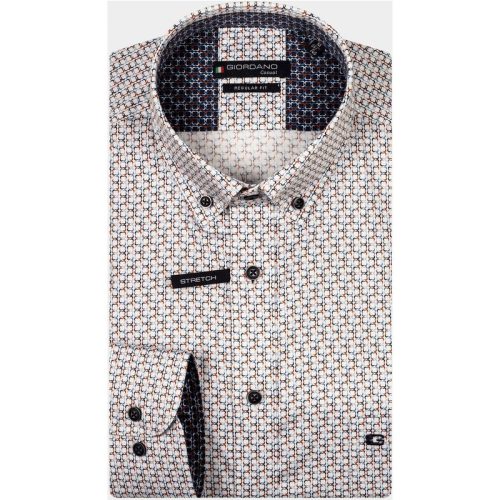 Giordano Casual hemd lange mouw Wit Ivy, LS Button Down Minimal P 427020/10