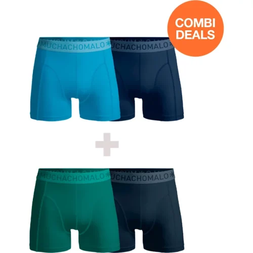 Muchachomalo Heren 2+2-pack boxershorts effen