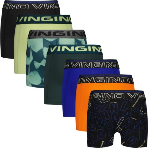 Vingino Jongens ondergoed 7-pack boxers mix dark