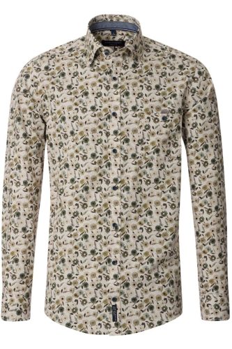 Casa Moda Casual Fit Overhemd beige, Print