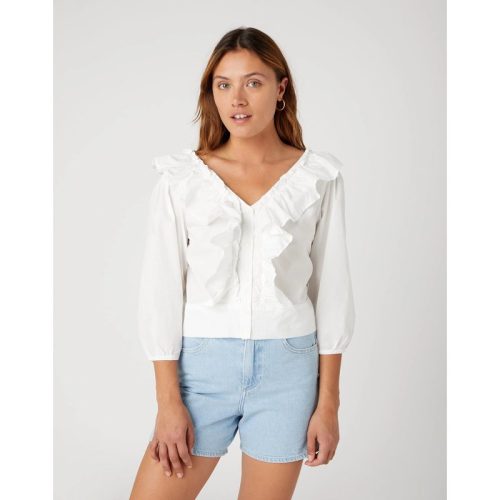 Wrangler Western frill blouse worn