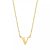 Isabel Bernard Kettingen – Le Marais Chloé 14 Karat Initial Necklace Letter V in gold