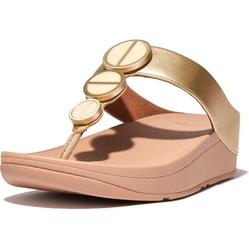 FitFlop Halo metallic-trim toe-post sandals