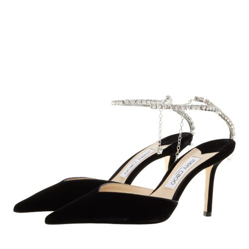 Jimmy Choo Pumps & high heels – Crystal Chain Velvet Pumps in zwart