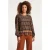 Smashed Lemon 23659 dames top met tribal print in zwart en bruine