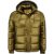 Enos Goudkleurige puffer jas met capuchon