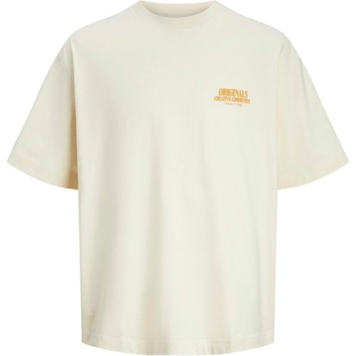 Jack & Jones Jorroxbury type tee ss crew neck off-white