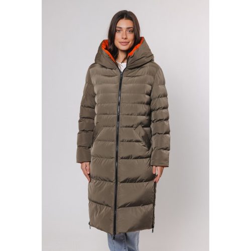 Rino & Pelle reversible long padded hooded coat keila.7002411 10678 hunter and