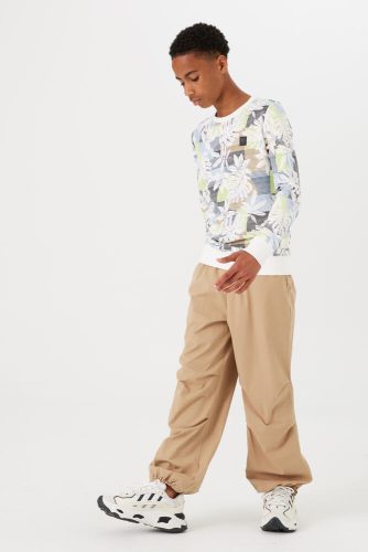 Beige parachute broek