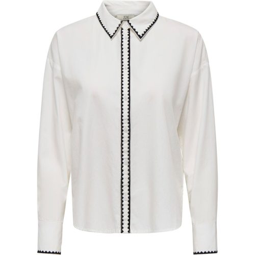 Jacqueline de Yong lorenzo l/s emb. shirt wvn 15330351 cloud dancer