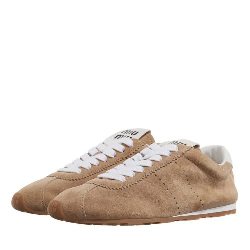 Miu Miu Low-Top Sneakers – Desert Suede Sneaker in beige