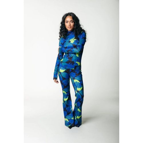 Colourful Rebel Moved flower peached extra flare pants dessin