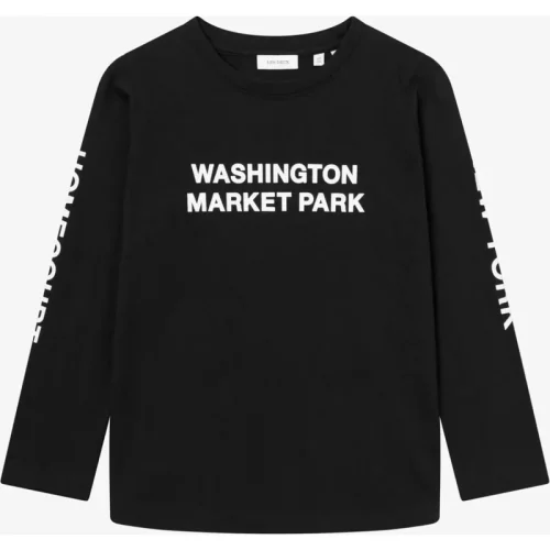 Les Deux Jongens shirt washington zwart light ivory