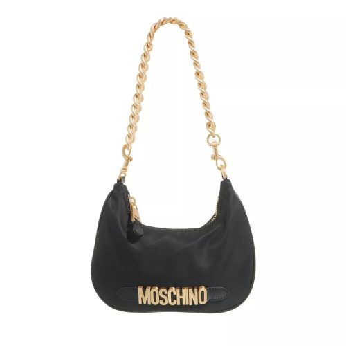 Moschino Pochettes – Lettering Nylon Clutch in zwart