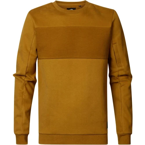 Petrol Industries Heren sweater m-3020-swr329 7121 dark gold