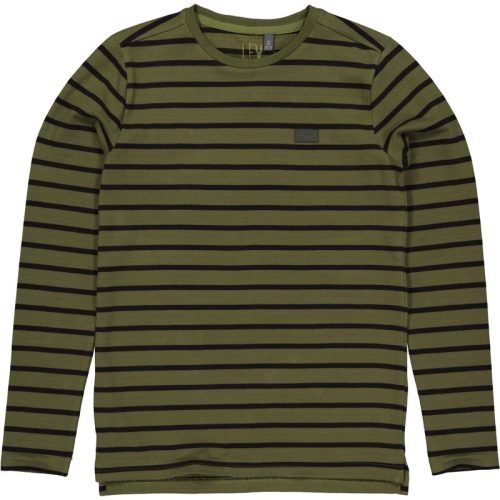 Levv Jongens shirt aart aop olive dust stripe