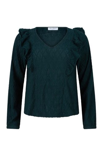 Lofty Manner Top Nyra Ol15 T-shirt Lange Mouw 450 Green