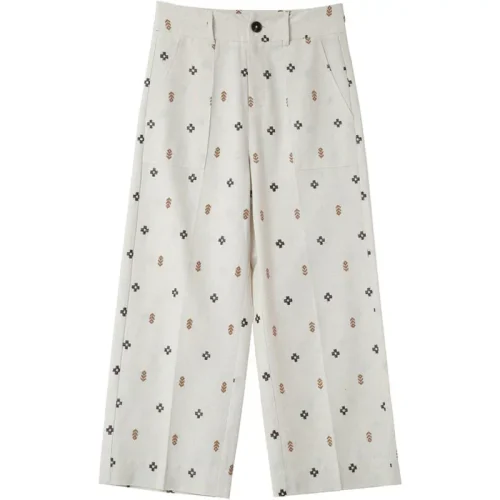 Grace & Mila Linnen pantalon met print messina