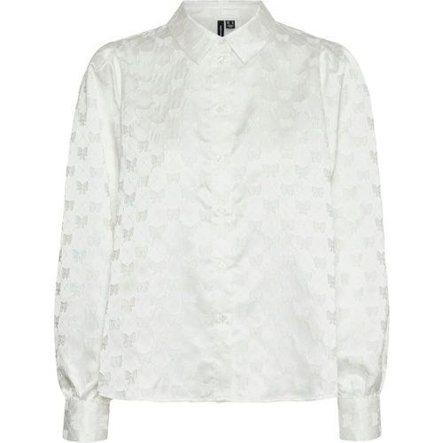 Vero Moda Vmviga jacquard ls shirt wvn ga off-white