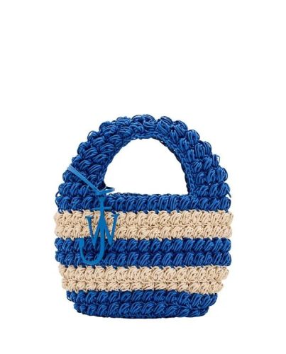 J.W.Anderson Totes & shoppers – Popcorn Woven Basket Bag in blauw