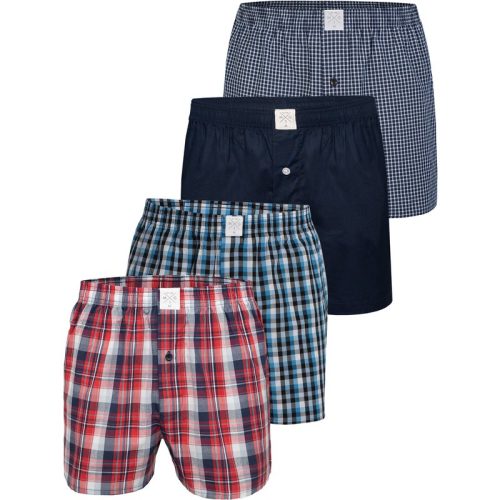 MG-1 Geweven wijde boxershorts heren core blauw 4-pack