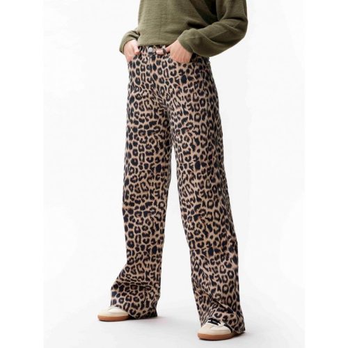 Catwalk Junkie Jeans loose met leopard print