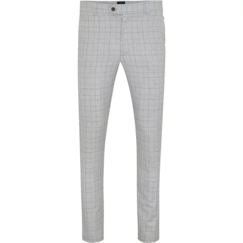 Tresanti Clara i broek met melange ruit | light grey