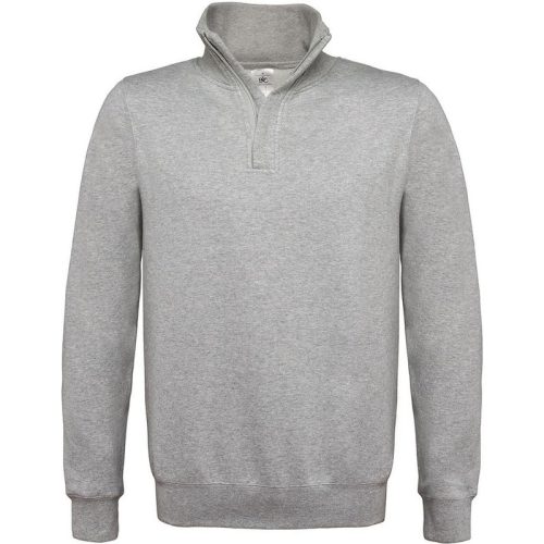 B and C Heren id.004 katoenen sweatshirt met kwart ritssluiting