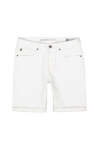 Savio 635 Slim Denim Shorts – White