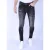 Local Fanatic Slim fit stone wash jeans met gaten 1102