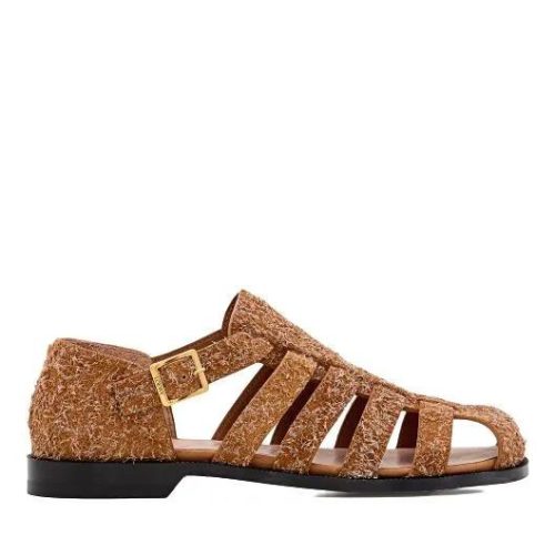 Loewe Sandalen – Loewe Campo Flat Sandal in bruin