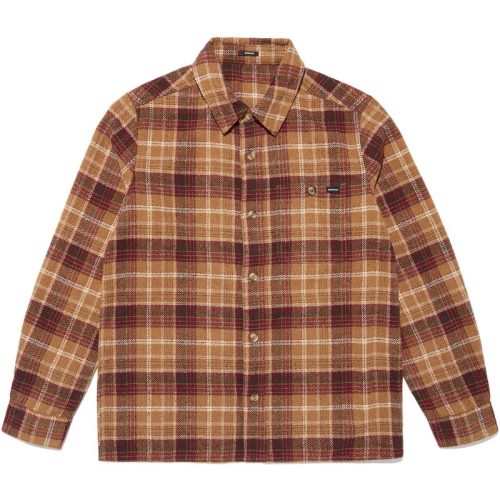 Denham Bri burton overshirt camel check