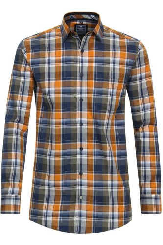 Redmond Casual Comfort Fit Overhemd blauw, Geruit