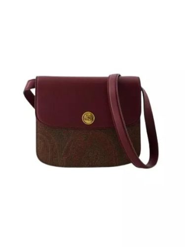 Etro Shoppers – Tracolla Crossbody – Leather – Burgundy in rood