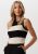 Penn & Ink Top Dames Singlet Big Stripe